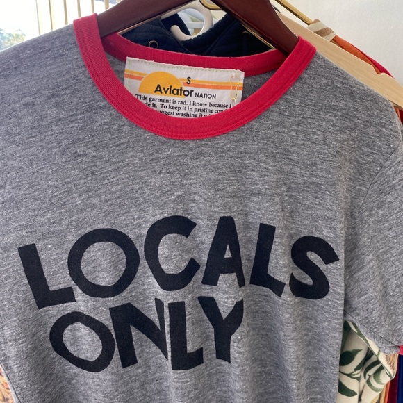 AVIATOR NATION locals only ringer tee ! - Picture 2 of 3